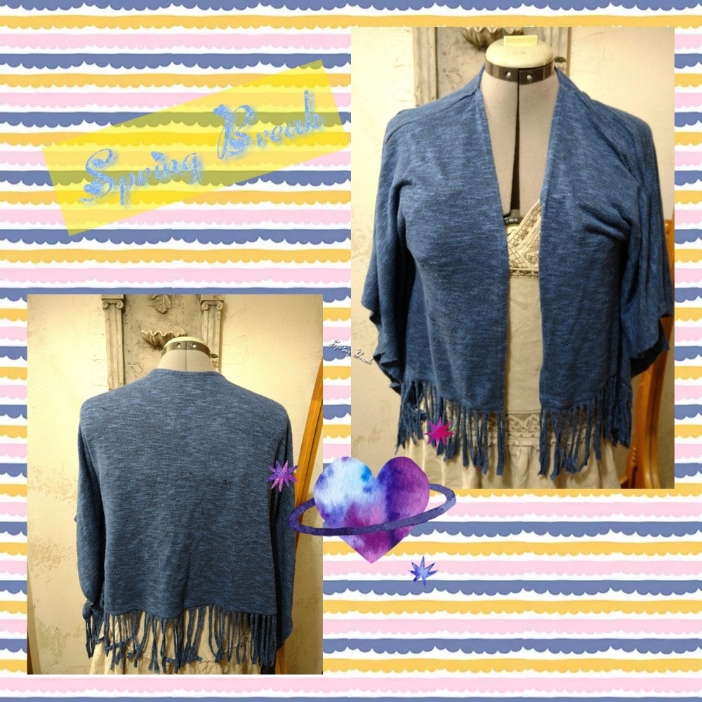 Blue Arizon cami short sleeve throw